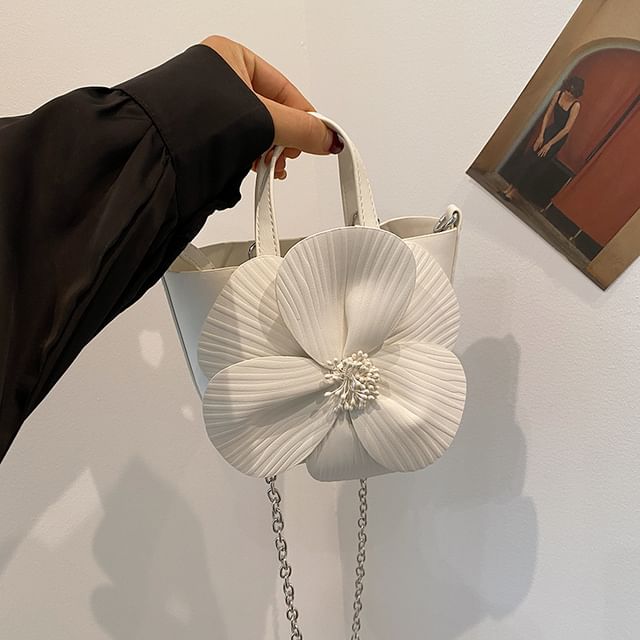 Chain Bag Flower Bucket Set: Strap Pouch +