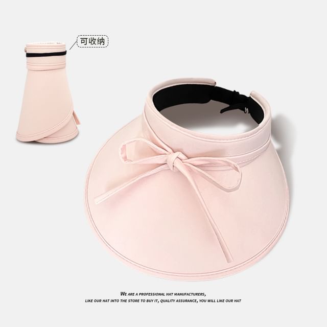 Sun Hat With Visor Decoration Bow