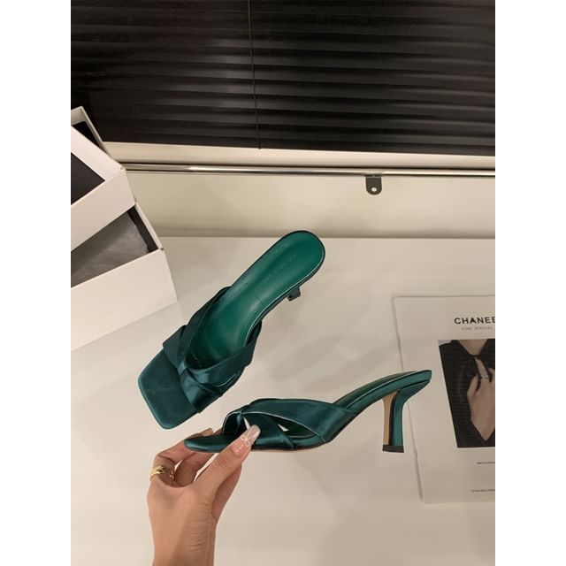 Sandales à talons hauts et bout carré