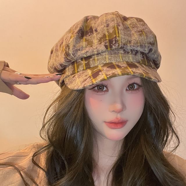 Cap Newsboy Plaid