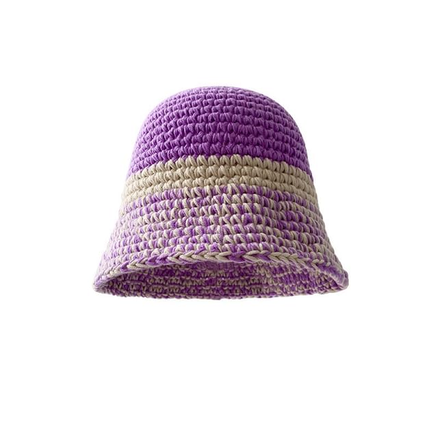 Chapeau bob en tricot à empiècements