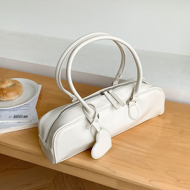 Bag Shoulder Faux Leather Plain