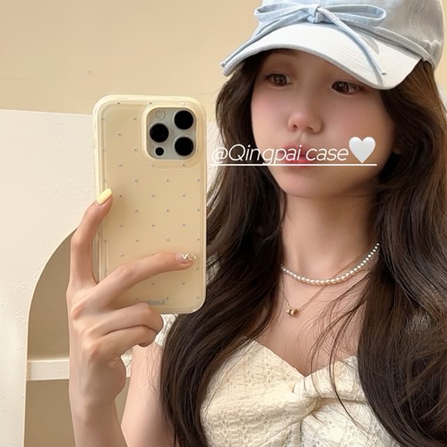 Coque de téléphone à pois - iPhone 15 Pro Max / 15 Pro / 15 Plus / 15 / 14 Pro Max / 14 Pro / 14 Plus / 14 / 13 Pro Max / 13 Pro / 13 / 13 mini / 12 Pro Max / 12 Pro / 12 / 12 mini / 11 Pro Max / 11 Pro / 11