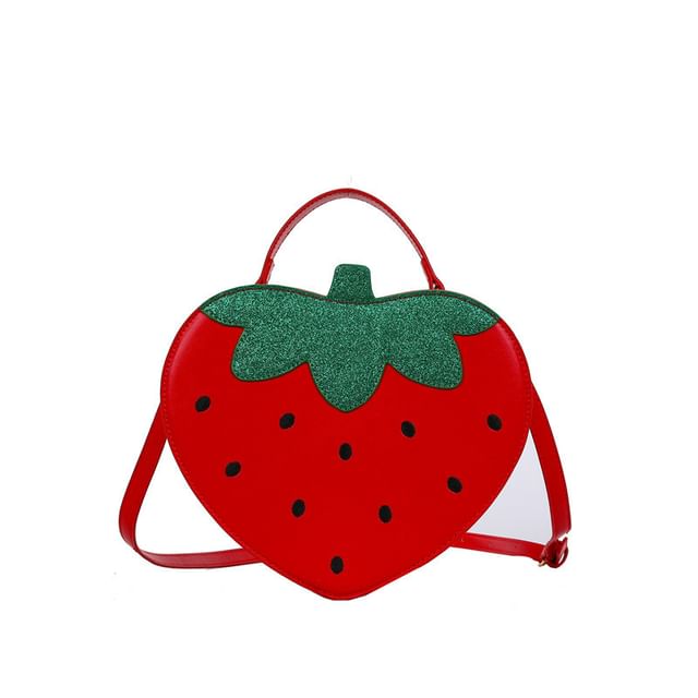 Bag Crossbody Faux Leather Strawberry