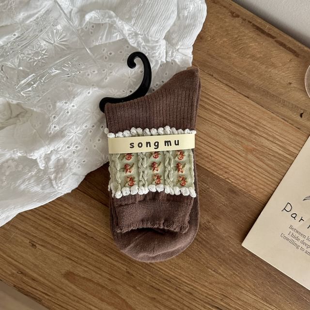 Bow Detail Cres Socks