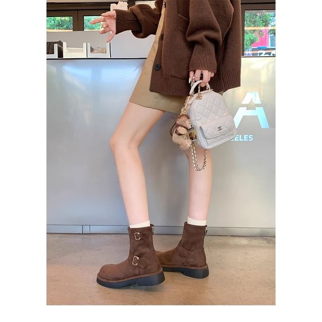 Faux (Various Boots Designs) Suede Buckled