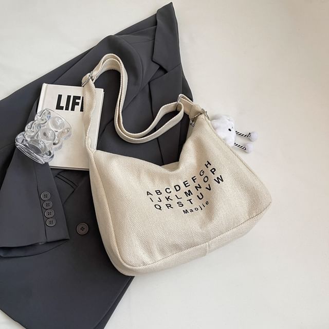 Sac bandoulière en velours côtelé