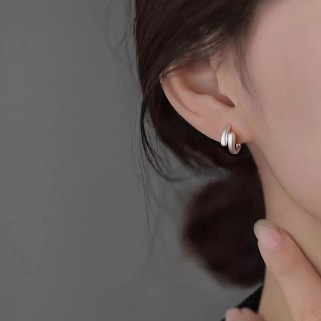 Boucles d'oreilles pendantes géométriques en argent sterling 925