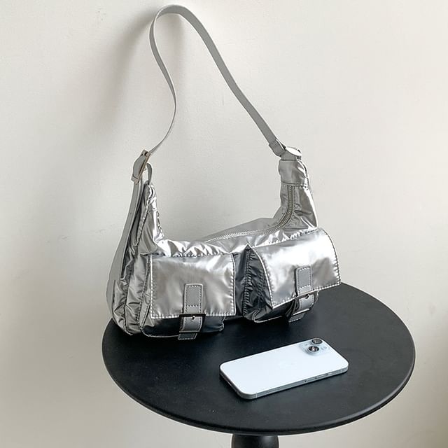 Shoulder Multi-Pocket Bag Buckled