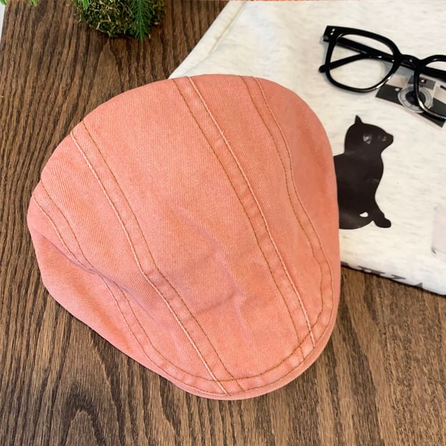 Cap Newsboy Washed Denim