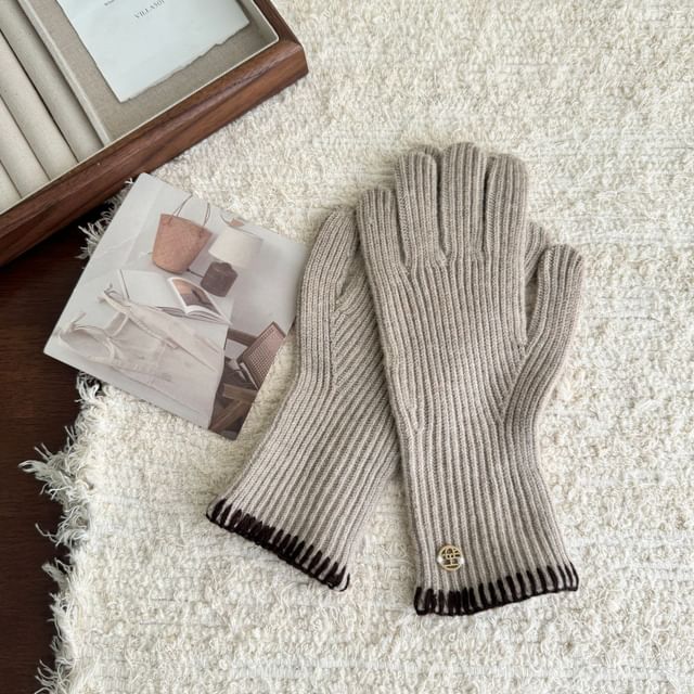 Knit Cuff Gloves Ribbed