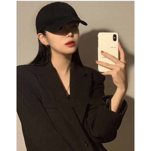 Plain Embroidered Baseball Cap / Lettering