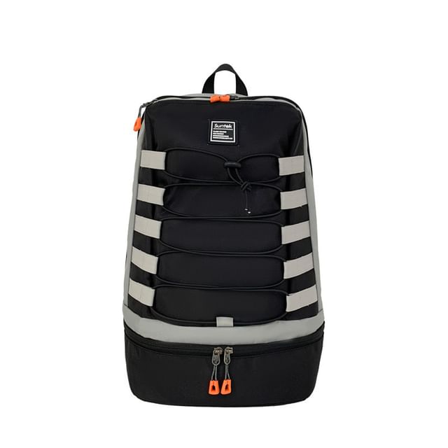 Lettering Laptop Applique Backpack