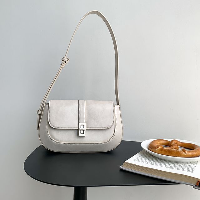 Bag Shoulder Leather Flap Faux