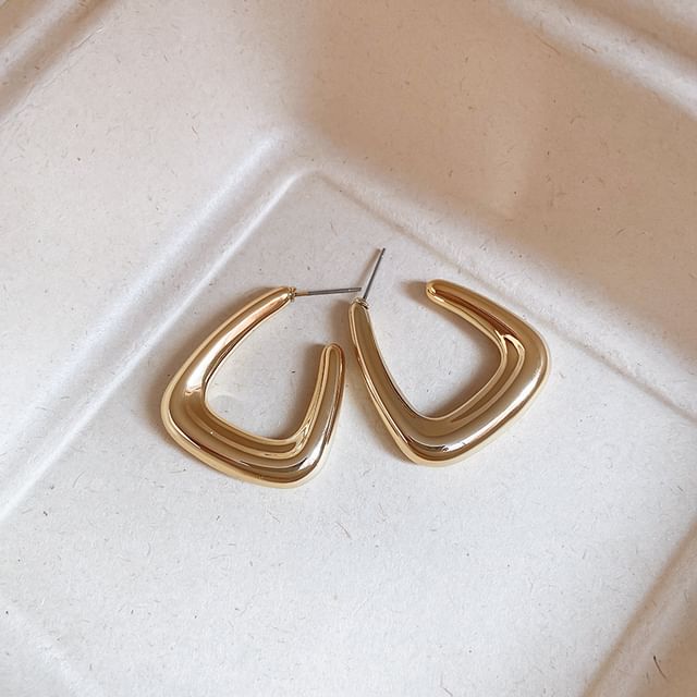 Earring Geometric Hoop Alloy