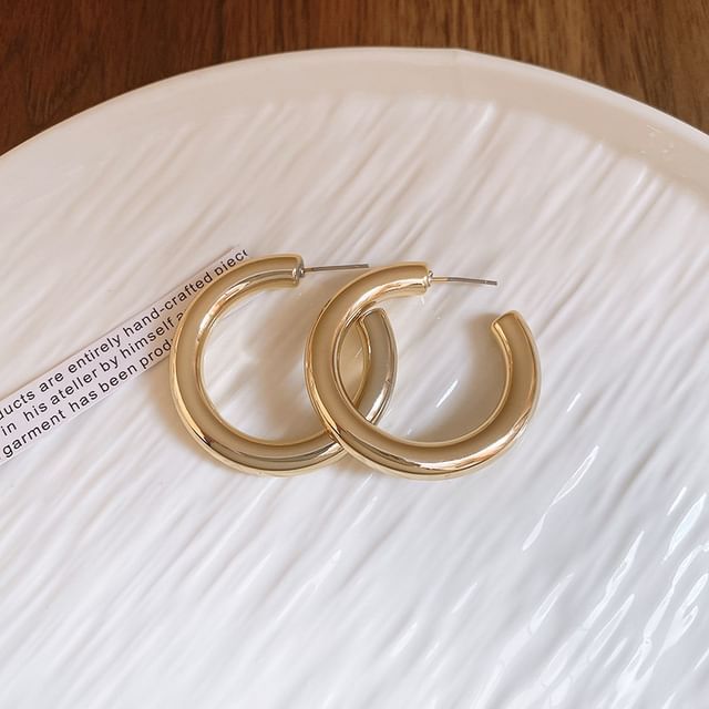 Designs) (Various Earring Alloy Plain Hoop