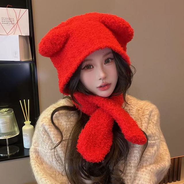 Knit Bear Ear Balaclava