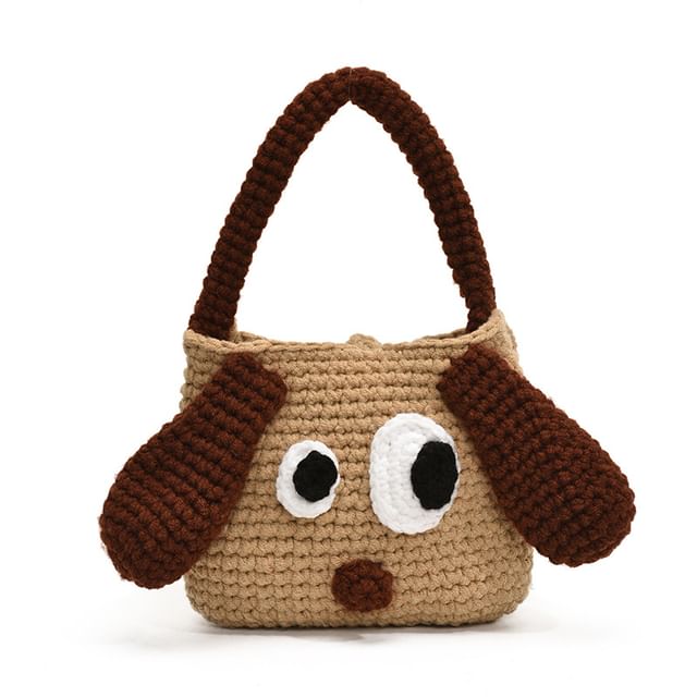 Handle Dog Bag Top Crossbody Knit