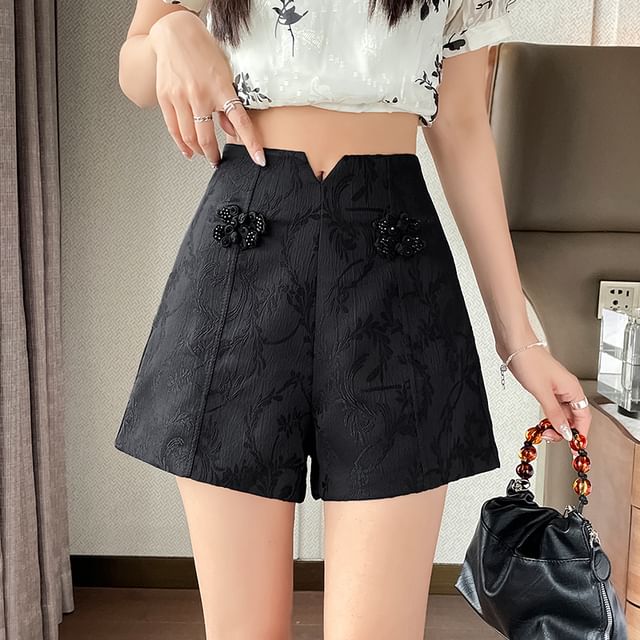 Frog High Button Shorts Plain Waist