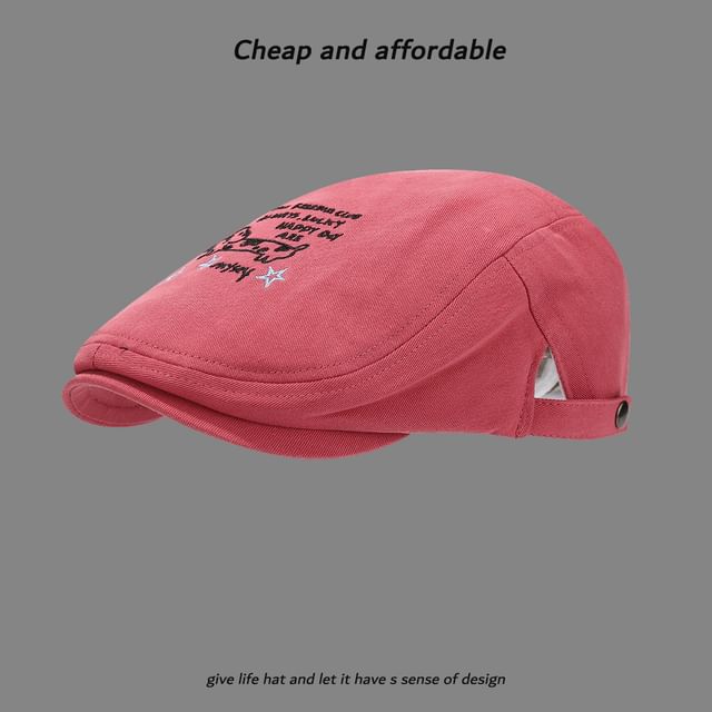 Cartoon Hat Embroidery Newsboy