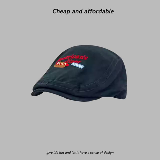 Cartoon Embroidery Hat Newsboy