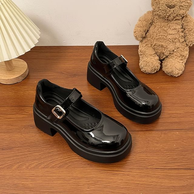 Shoes Jane Mary Plain Platform