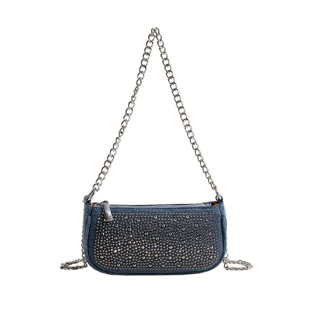 Evening Denim Clutch Rhinestone