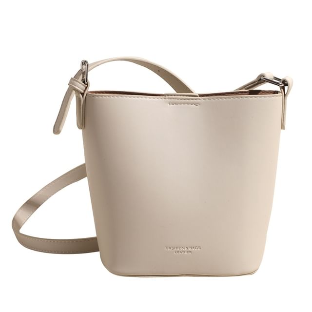 Faux Bag Leather Bucket Plain