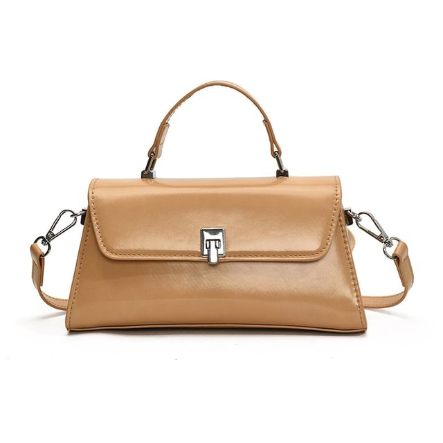 Crossbody Faux Leather Bag Flap