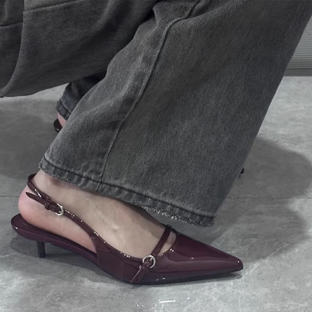 Low Buckle Pumps Stiletto Heel