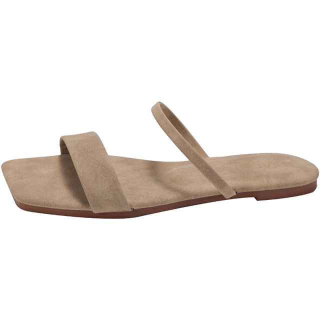 Square Sandals Toe Slide Plain