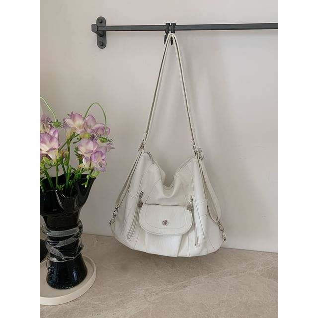 Leather Faux Plain Bag Shoulder