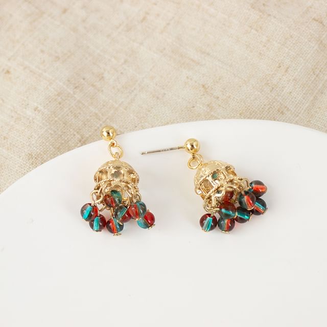/ On Clip Chandelier Earring Beaded