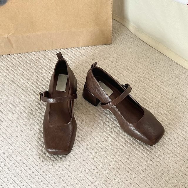 Mary Jane Chunky Shoes Heel