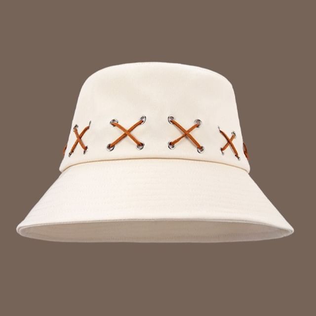 Cross Patterned Bucket Hat