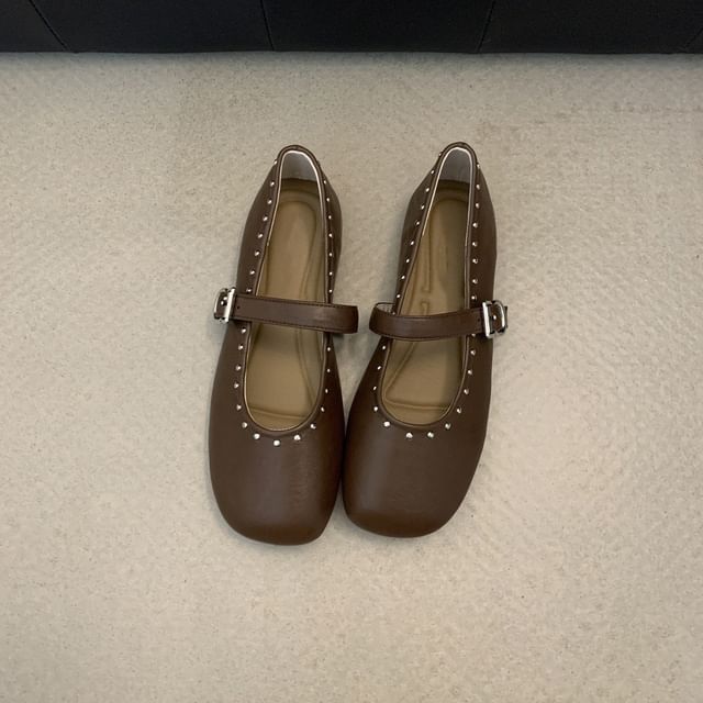 Shoes Jane Plain Mary Studded