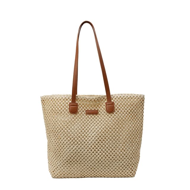 Straw Bag Perforated Tote
