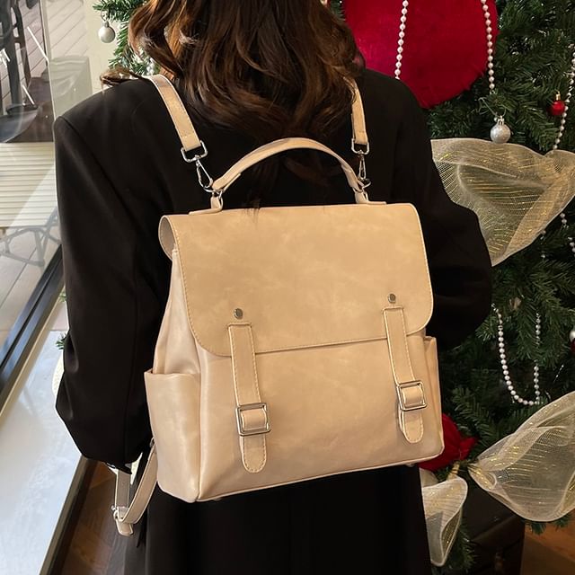 Satchel Backpack Leather Faux