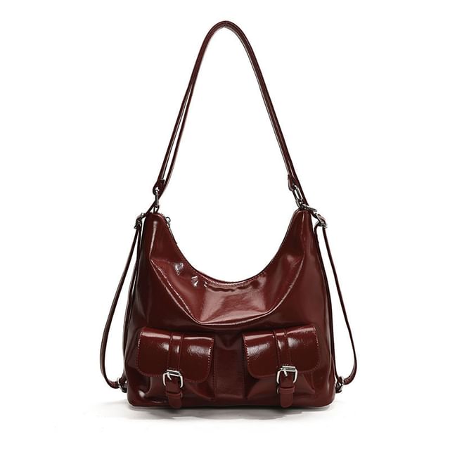 Leather Faux Multi-Pocket Backpack