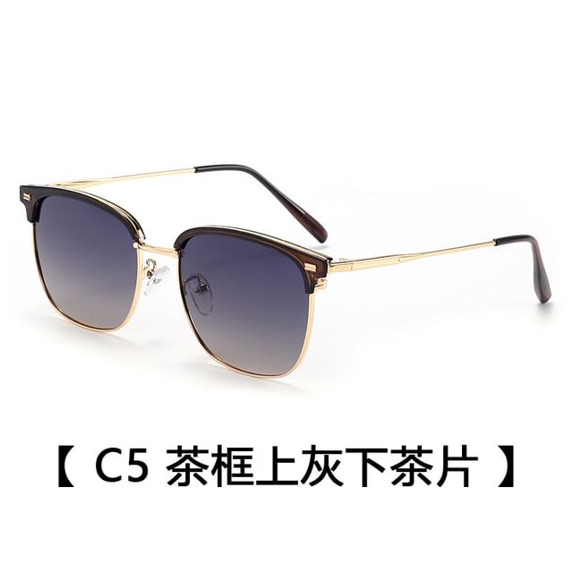 Metal Browline Sunglasses