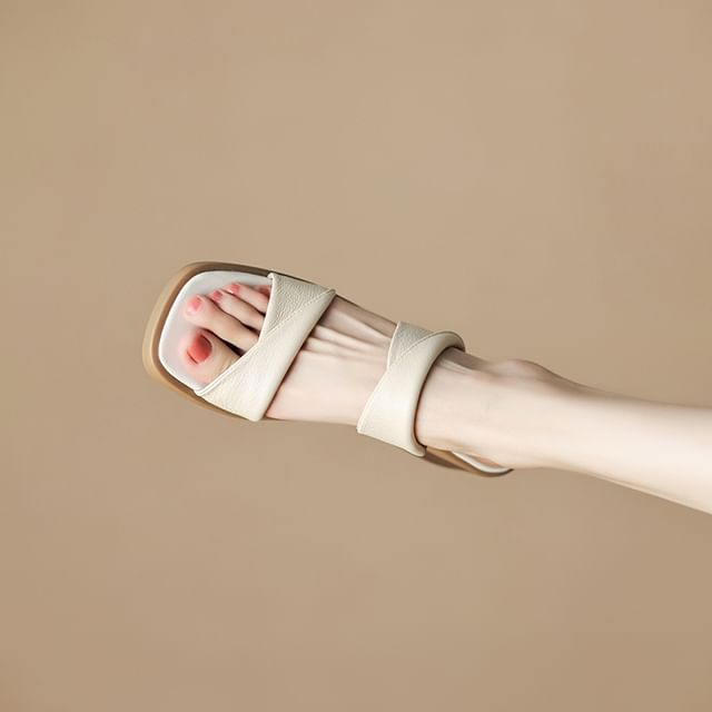 Slide Heel Chunky Sandals