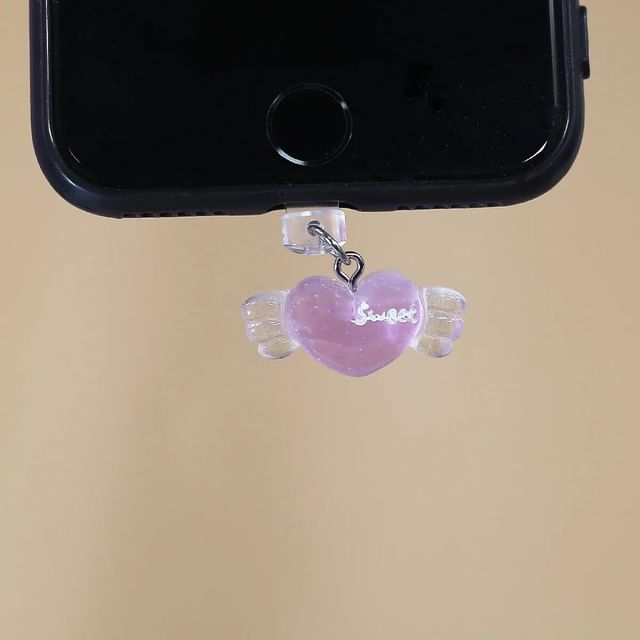 Flying Heart Phone Dust Plug (Various Designs)