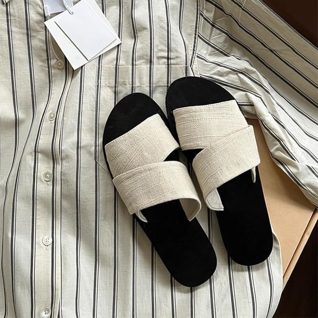 Sandals Canvas Slide Strap