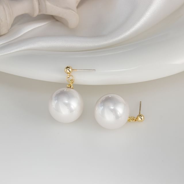 / Pearl Clip-On Faux Earring Drop