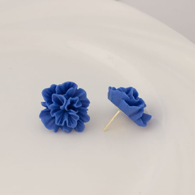 Floral Alloy Stud Cuff Earring / Ear