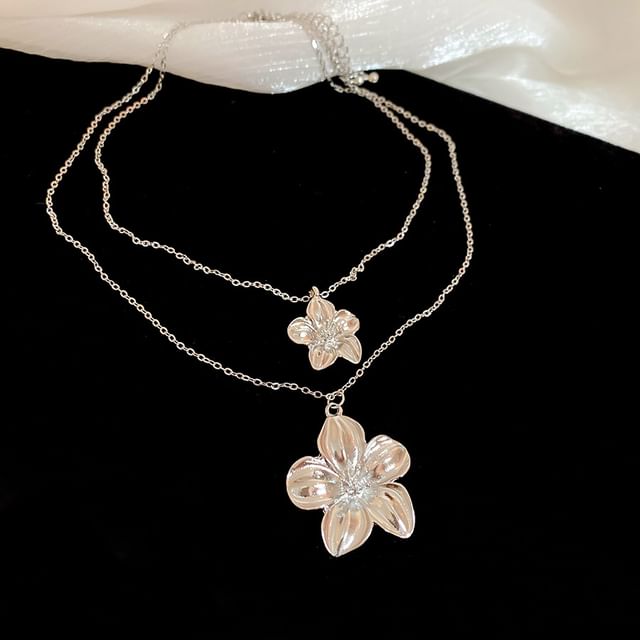 Pendant Necklace / Earring Alloy Drop Floral