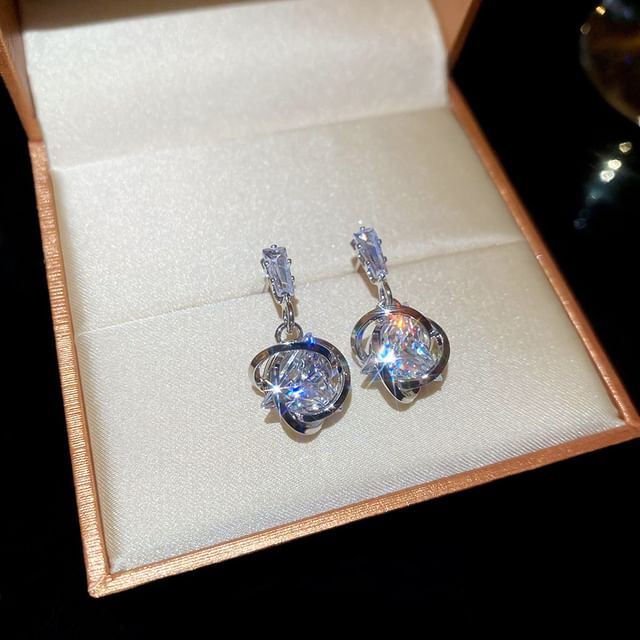 Earring Drop Alloy Rhinestone