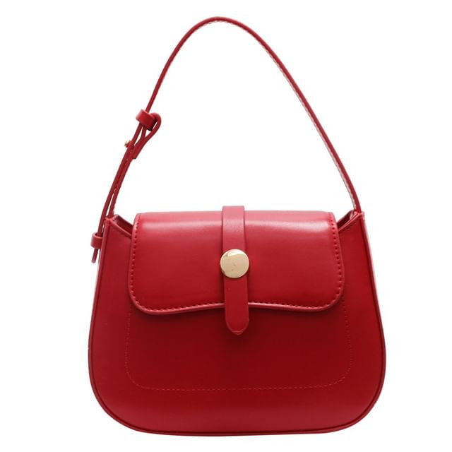 Crossbody Plain Faux Bag Leather Flap