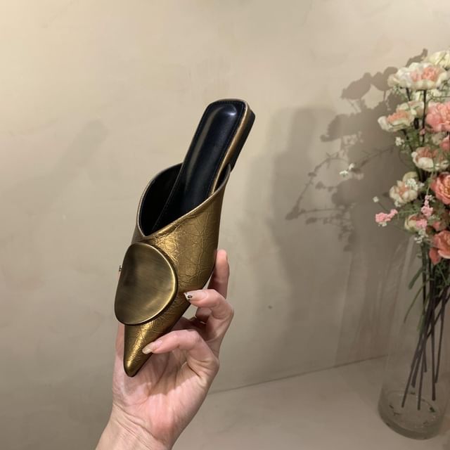 Mules Toe Pointed Disc