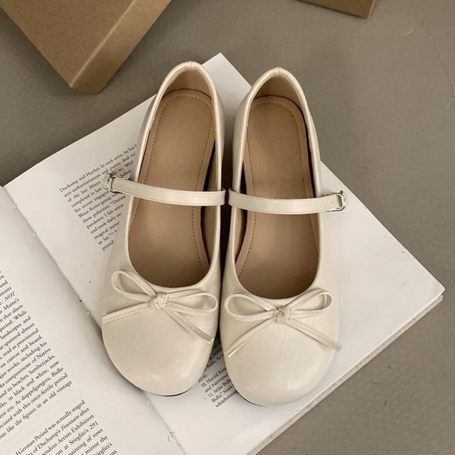 Jane Hidden Shoes Bow Mary Wedge